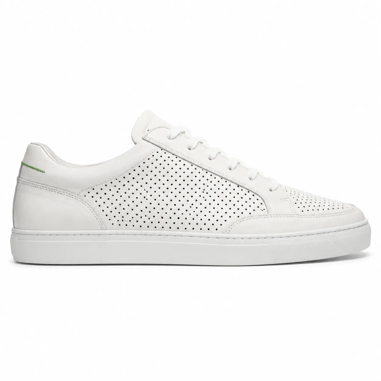 White Perforated in white, side profile